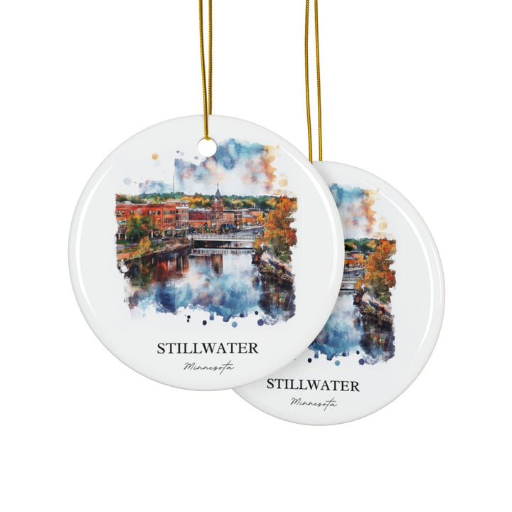 Stillwater MN Ornament: Unique Stillwater Souvenir, Stillwater Xmas Decor, and Authentic Minnesota Gift
