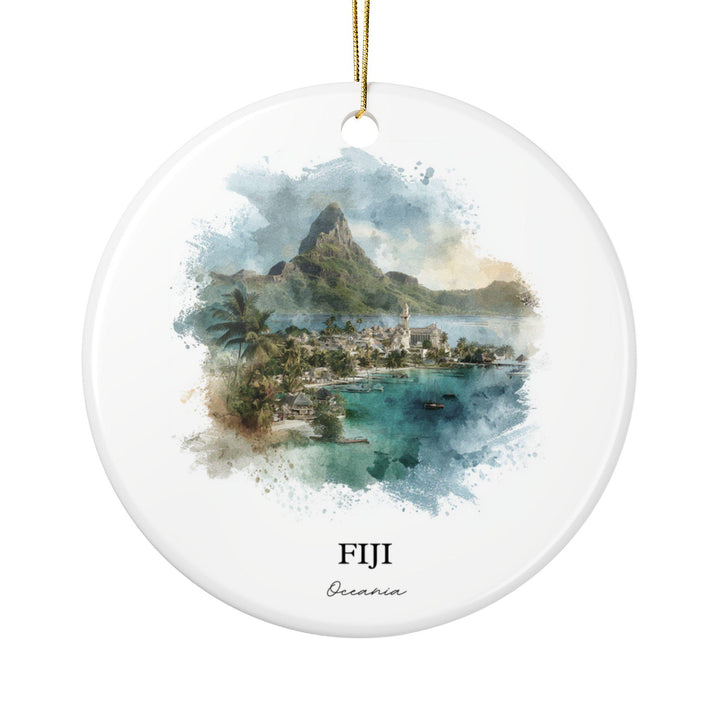 Fiji Ornament: Unique Fiji Souvenir, Fiji Xmas Decor, and Authentic Fiji Travel Gift