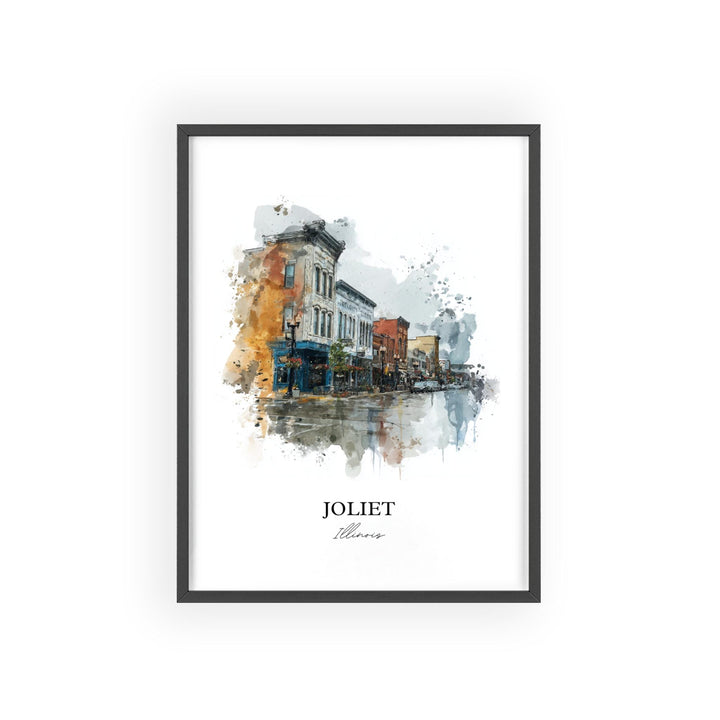 Joliet, Illinois – Watercolor Art Print
