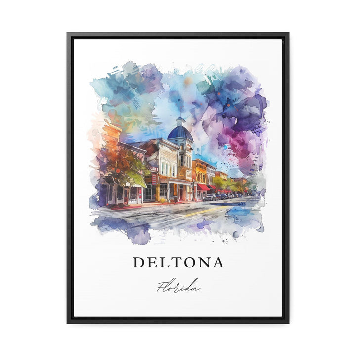 Deltona FL Wall Art, Deltona Print, Volusia County Watercolor Art, Deltona Florida Gift, Travel Poster, Housewarming Gift