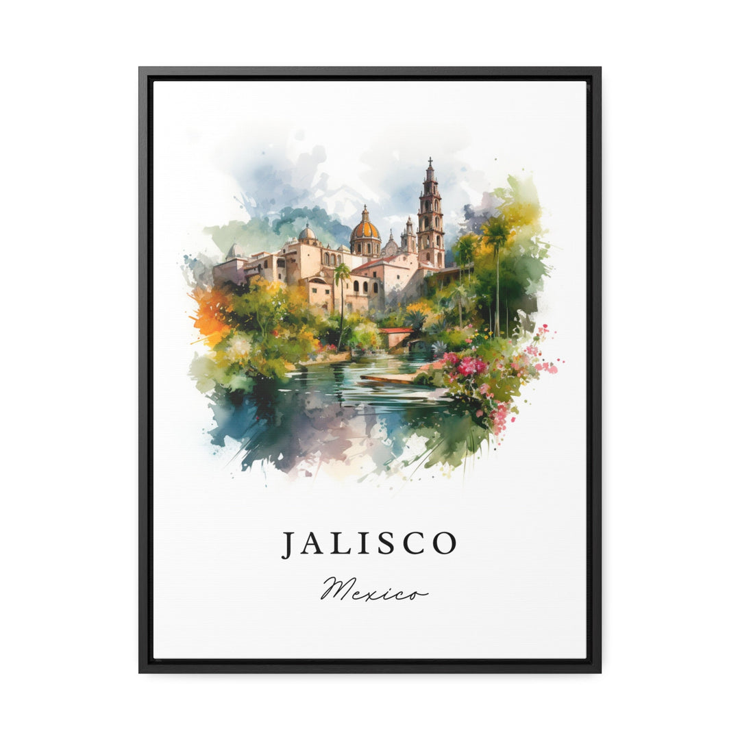 Jalisco traditional travel art - Mexico, Jalisco poster print, Wedding gift, Birthday present, Custom Text, Perfect Gift