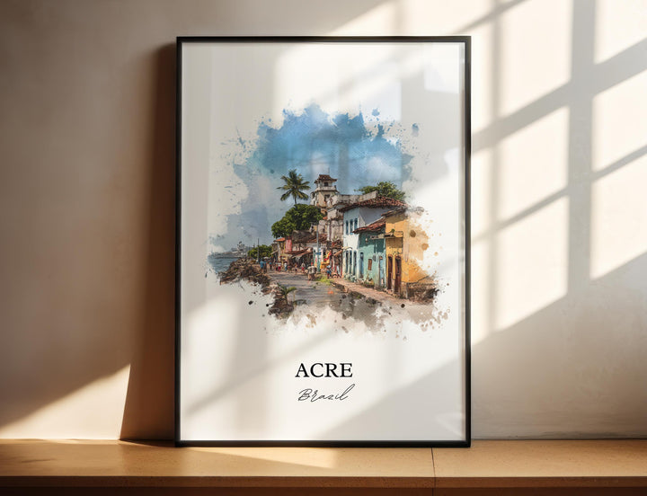 Acre Brazil Wall Art, Acre Brazil Print, Acre Brazil Watercolor Art, Brazil Gift, Brazil Travel Print, Travel Poster, Housewarming Gift