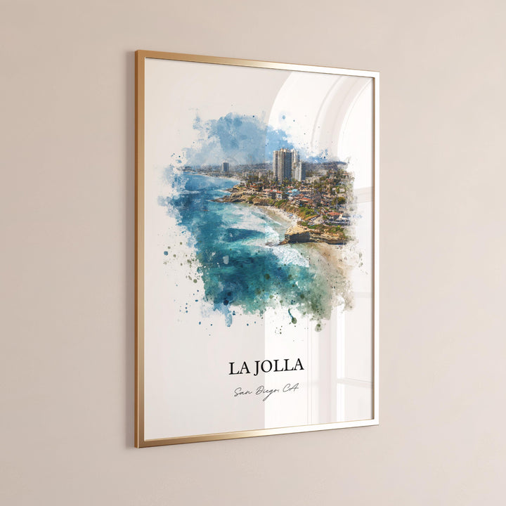 La Jolla, California – Watercolor Art Print