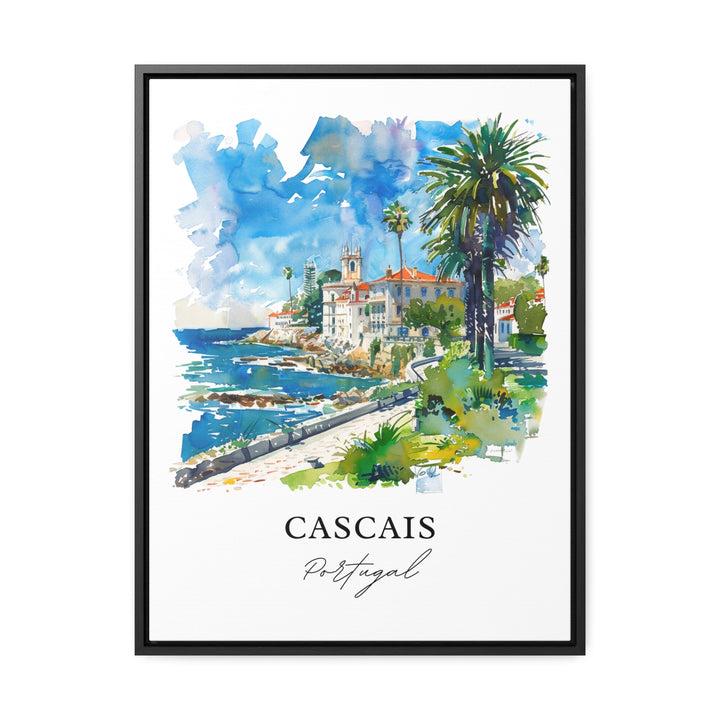 Cascais Wall Art, Cascais Print, Cascais Portugal Watercolor, Lisbon Gift,