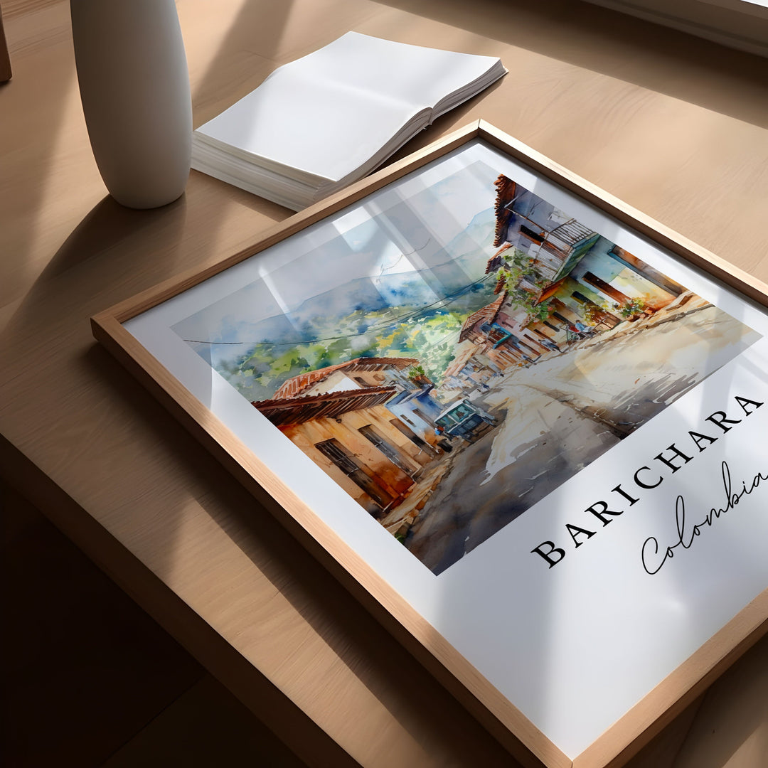 Barichara wall art - Colombia, Barichara poster print, Barichara Wedding gift, Birthday present, Custom Text, Perfect Gift