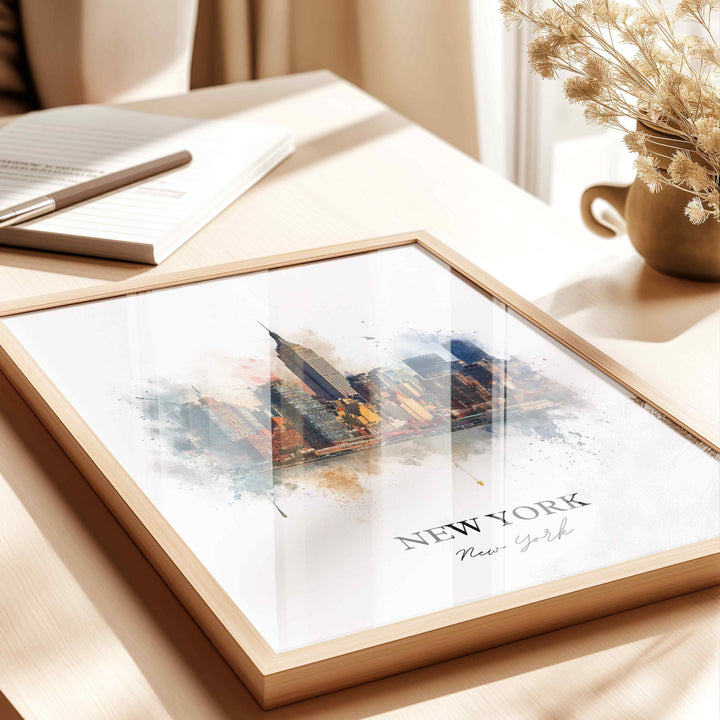 New York City, New York – Watercolor Art Print