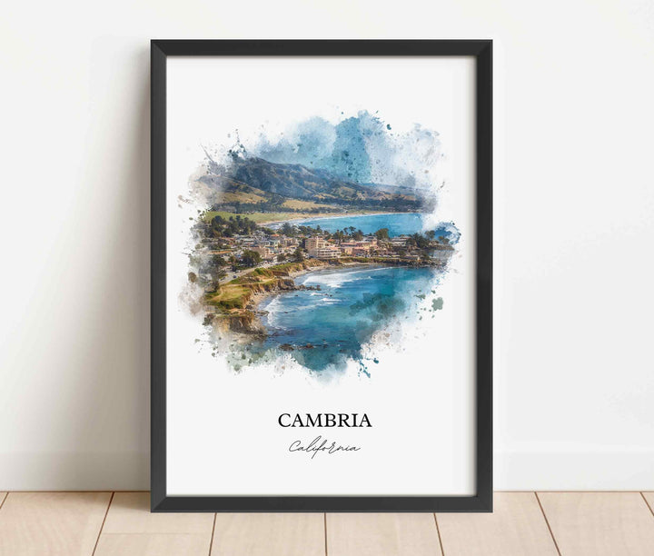 Cambria, California – Watercolor Art Print