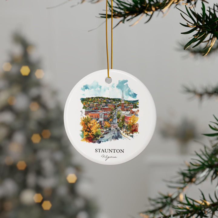 Staunton Virginia Ornament: Unique Staunton Souvenir, Staunton Xmas Decor, and Authentic Staunton VA Gift
