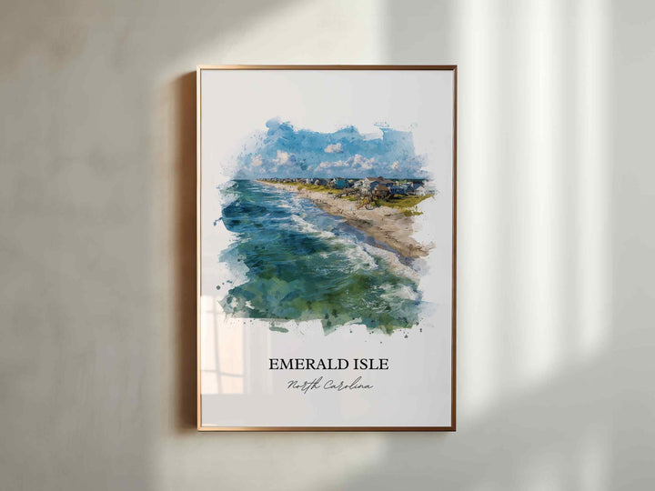 Emerald Isle, North Carolina – Watercolor Art Print