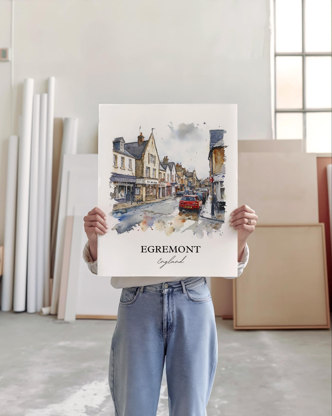 Egremont Wall Art, Cumbria Print, England Watercolor Art, Egremont England Gift, Travel Print, Travel Poster, Housewarming Gift