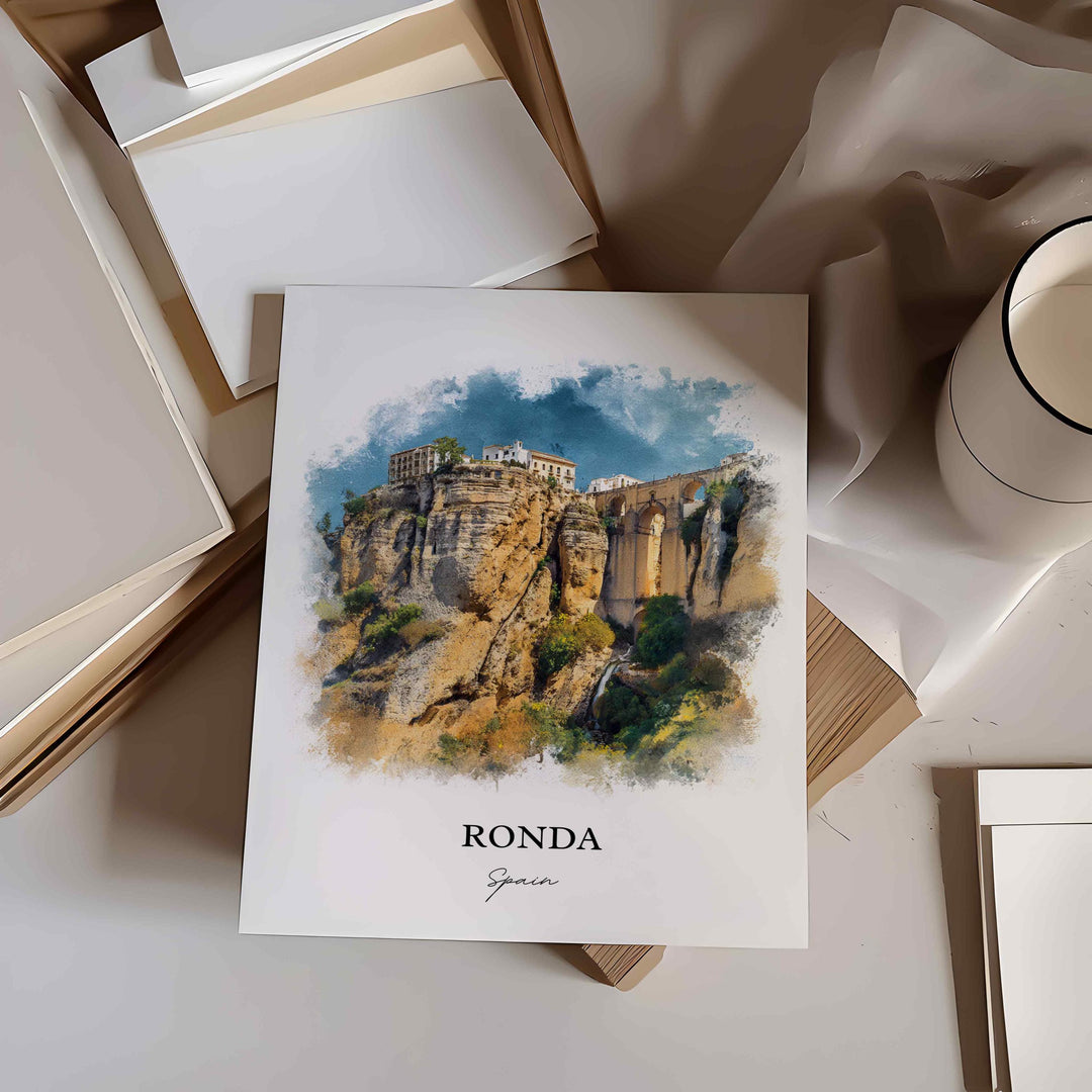 Ronda, Spain – Watercolor Art Print