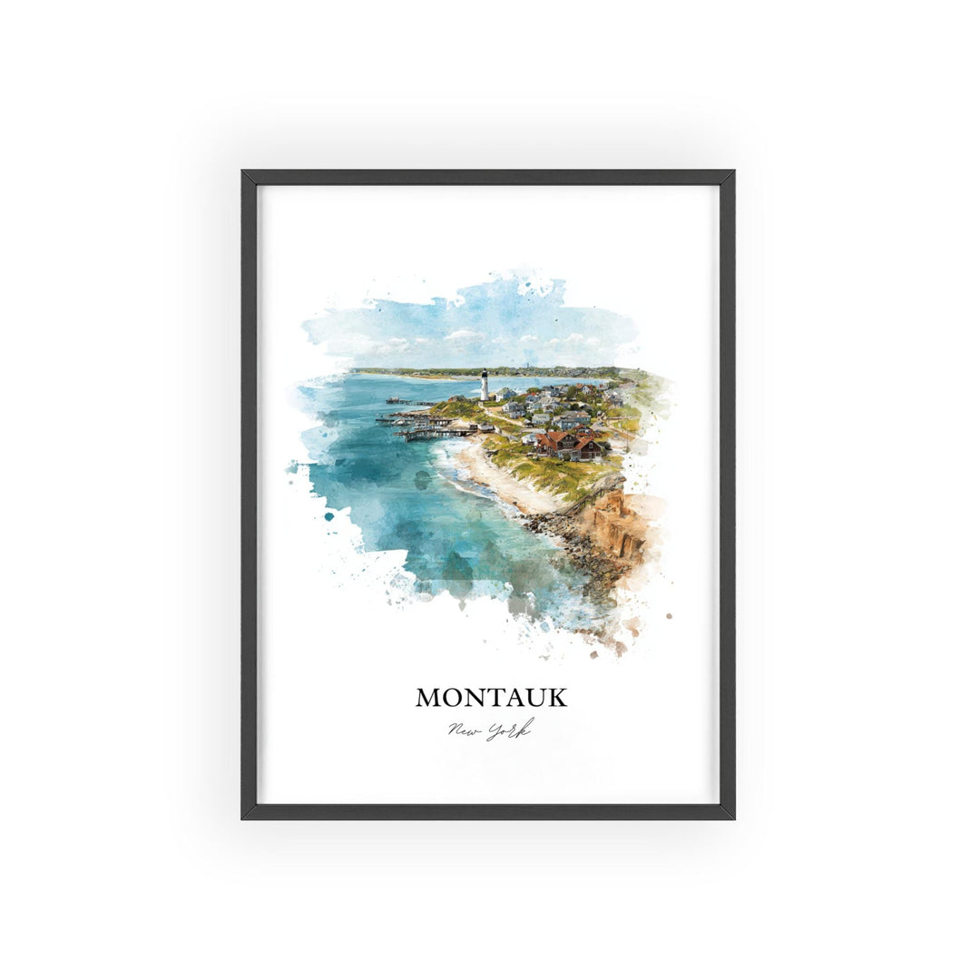 Montauk, NY – Watercolor Art Print
