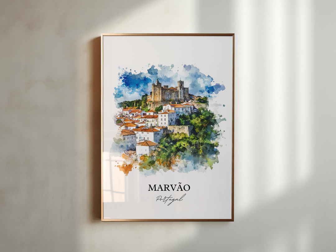 Marvao, Portugal – Watercolor Art Print