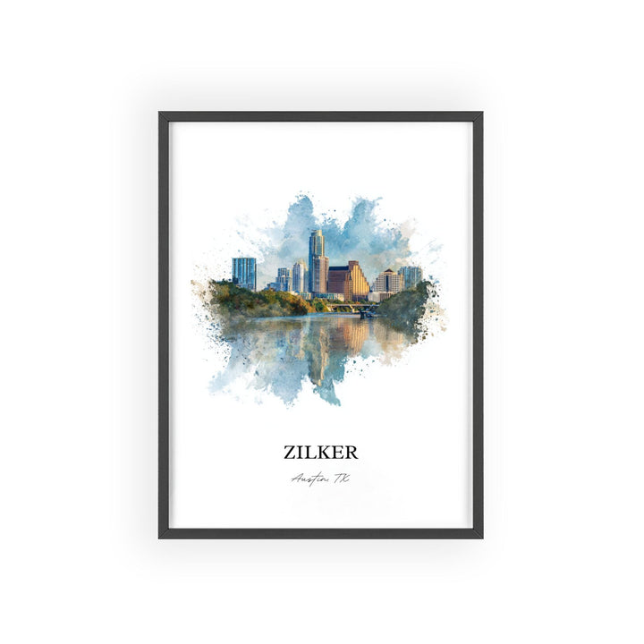 Zilker, Austin TX – Watercolor Art Print