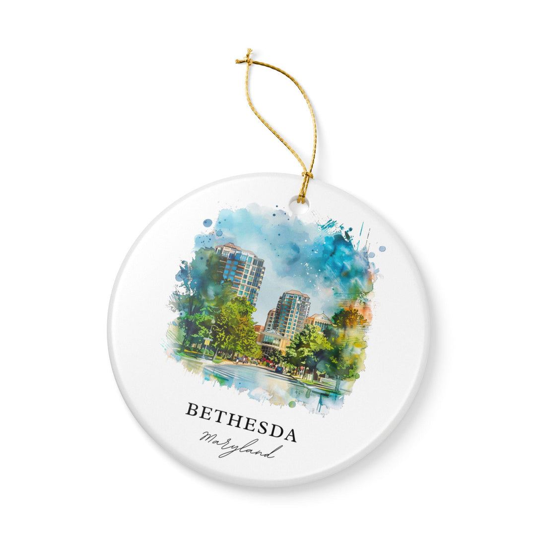 Bethesda MD Ornament: Unique Bethesda Souvenir, Bethesda MD Xmas Decor, and Authentic Maryland Gift