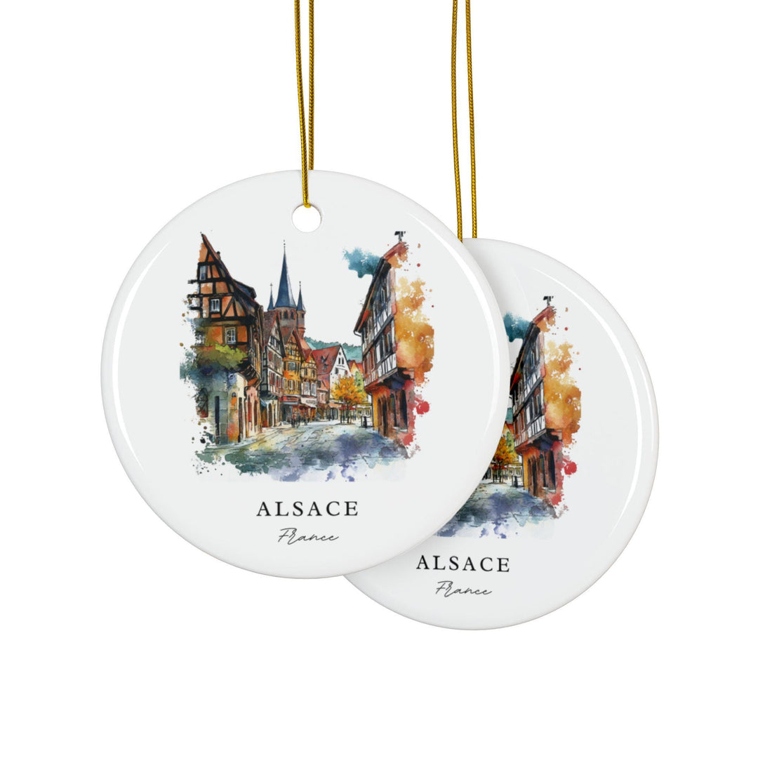 Alsace, France Christmas Ornament