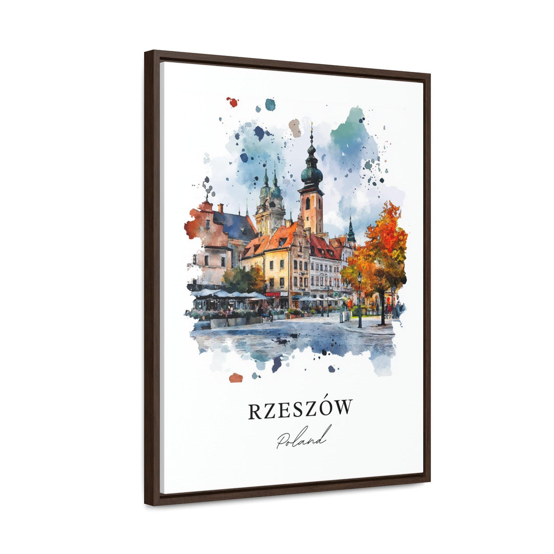 Rzeszow Wall Art, Rzeszow Poland Print, Rzeszow Watercolor Art, Wislok River Gift,