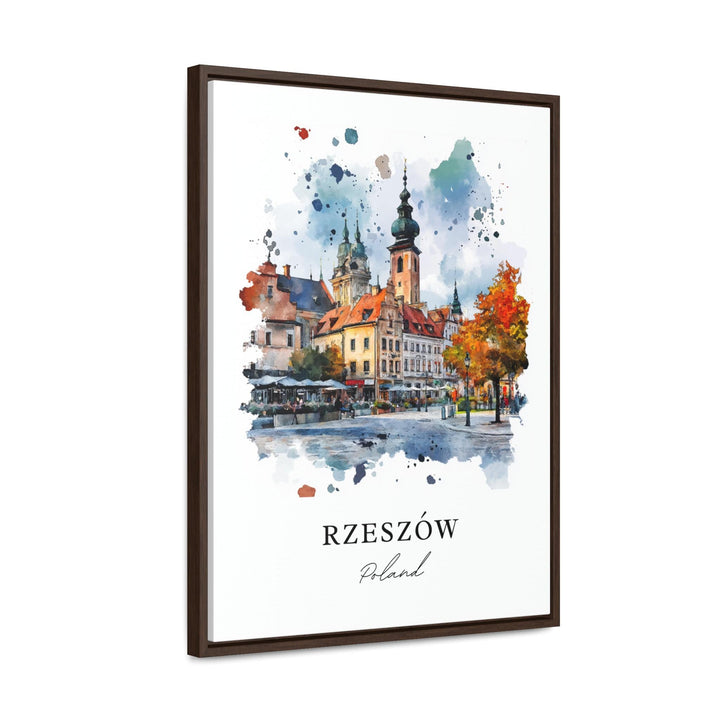 Rzeszow Wall Art, Rzeszow Poland Print, Rzeszow Watercolor Art, Wislok River Gift,