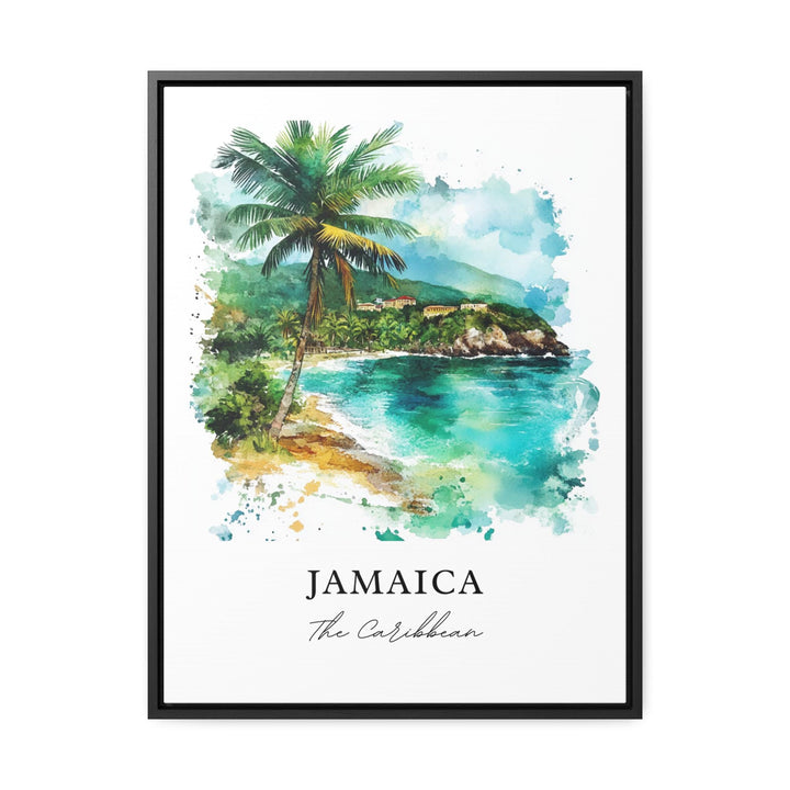 Jamaica Wall Art, Jamaica Island Print, Jamaica Country Watercolor Art, Jamaica Gift, Travel Print, Travel Poster, Housewarming Gift
