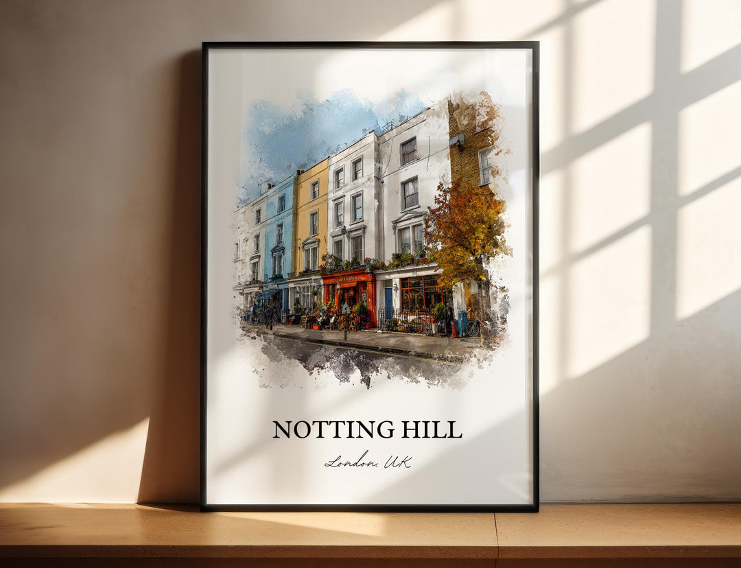 Notting Hill, London – Watercolor Art Print