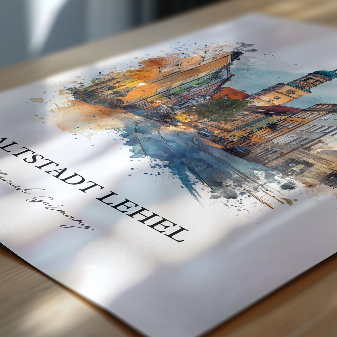 Altstadt Lehel Wall Art, Munich Print, Munich Watercolor Art, Munich Germany Gift, Altstadt Lehel Print, Travel Poster, Housewarming Gift