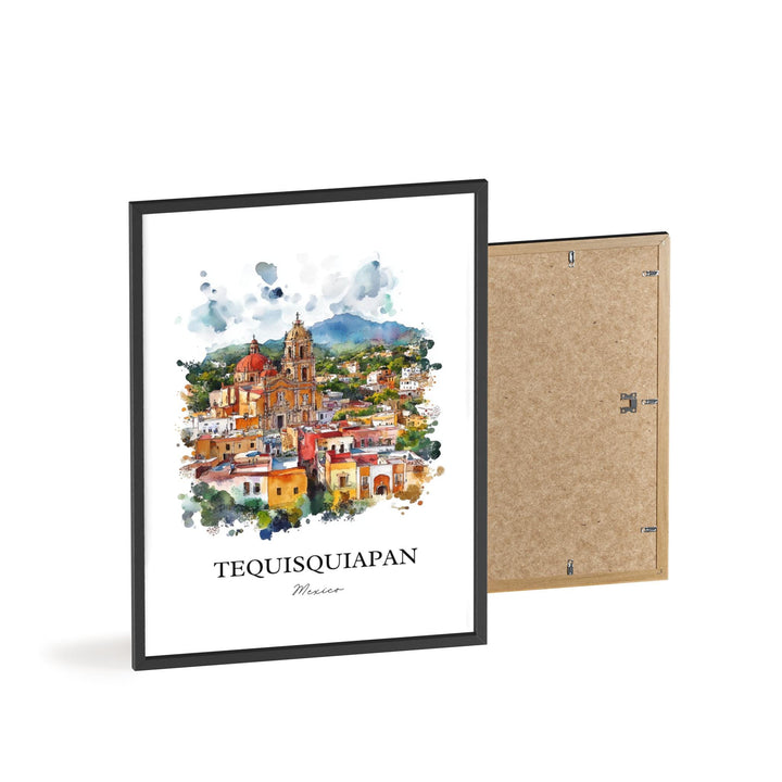 Tequisquiapan Wall Art, Querétaro Print, Mexico Watercolor Art, Tequisquiapan Gift, Travel Print, Travel Poster, Housewarming Gift