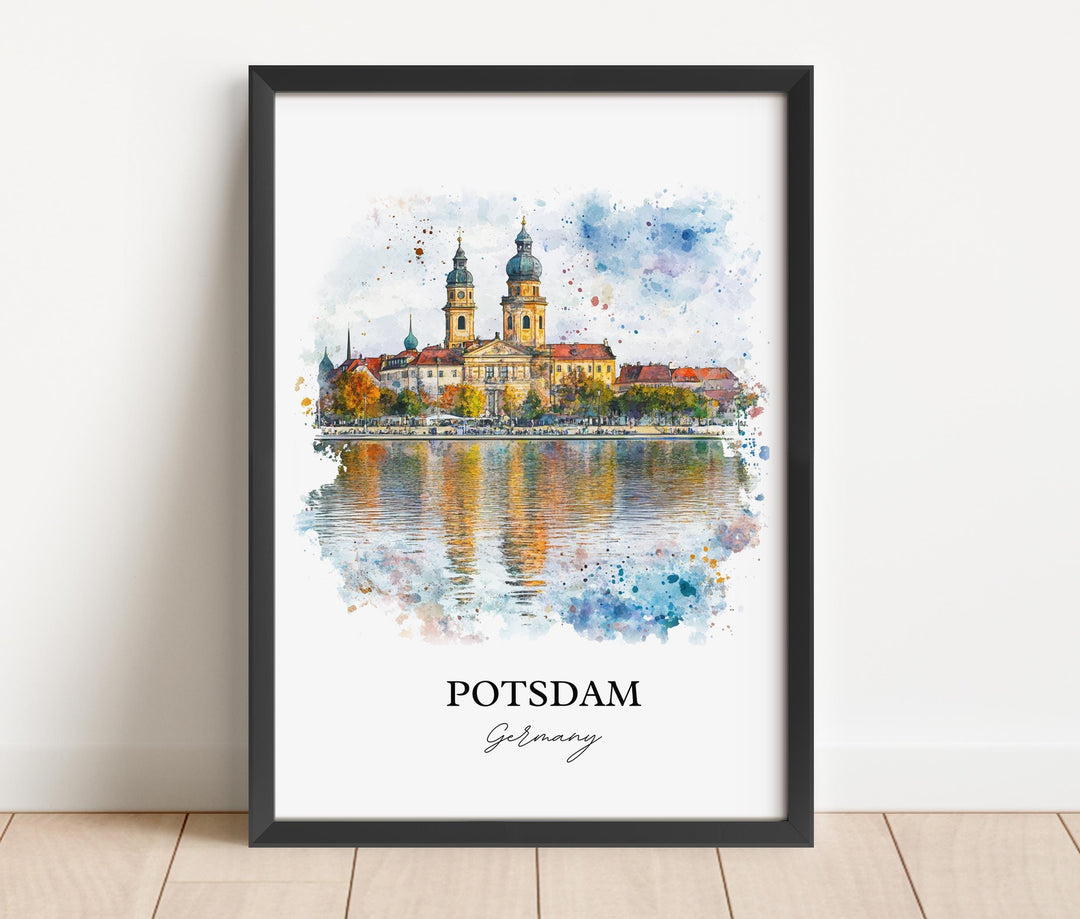 Potsdam Germany Wall Art, Berlin Print, Germany Watercolor Art, Potsdam Germany Gift, Travel Print, Travel Poster, Housewarming Gift