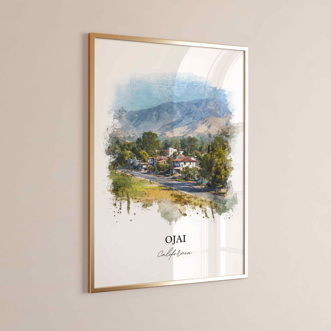 Ojai, California – Watercolor Art Print