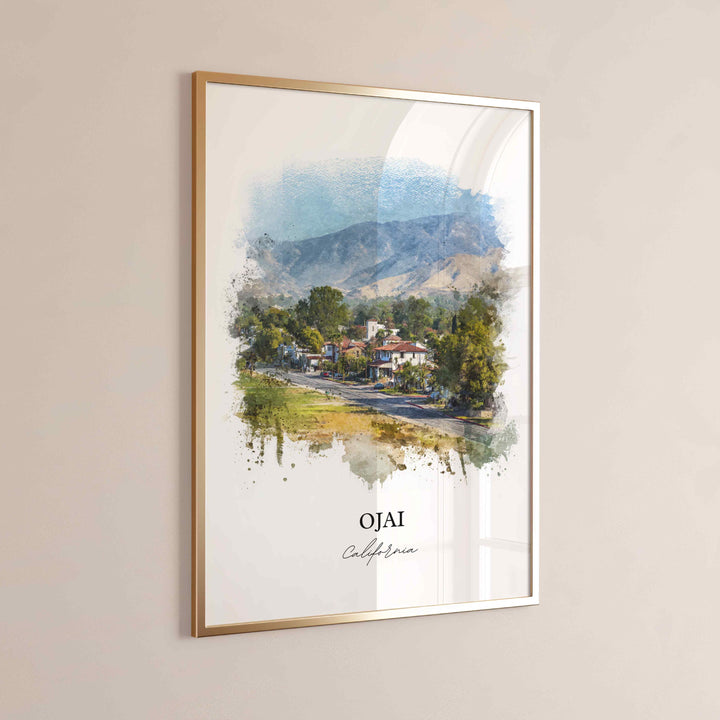 Ojai, California – Watercolor Art Print