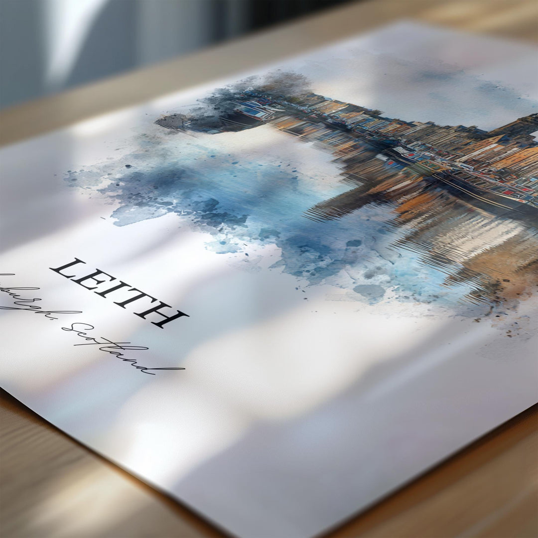 Leith, Scotland – Watercolor Art Print
