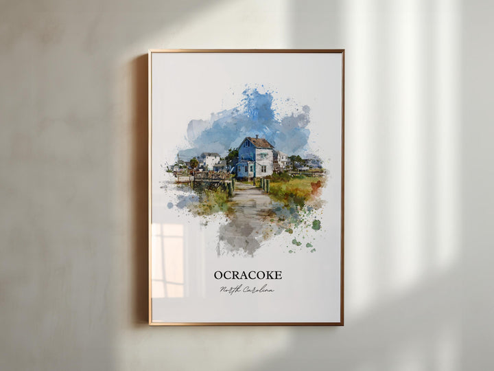 Ocracoke, North Carolina – Watercolor Art Print