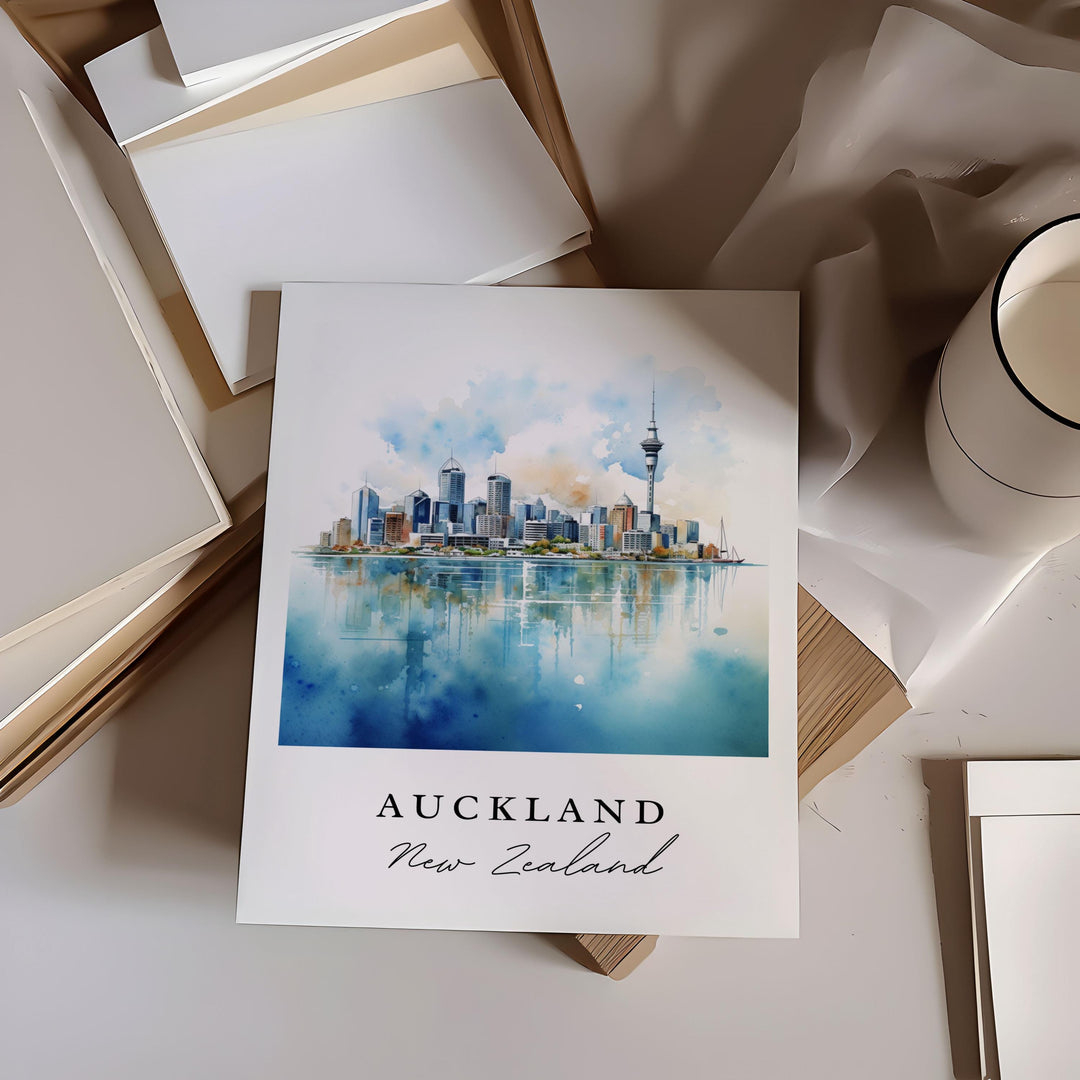 Auckland Wall Art - New Zealand Print