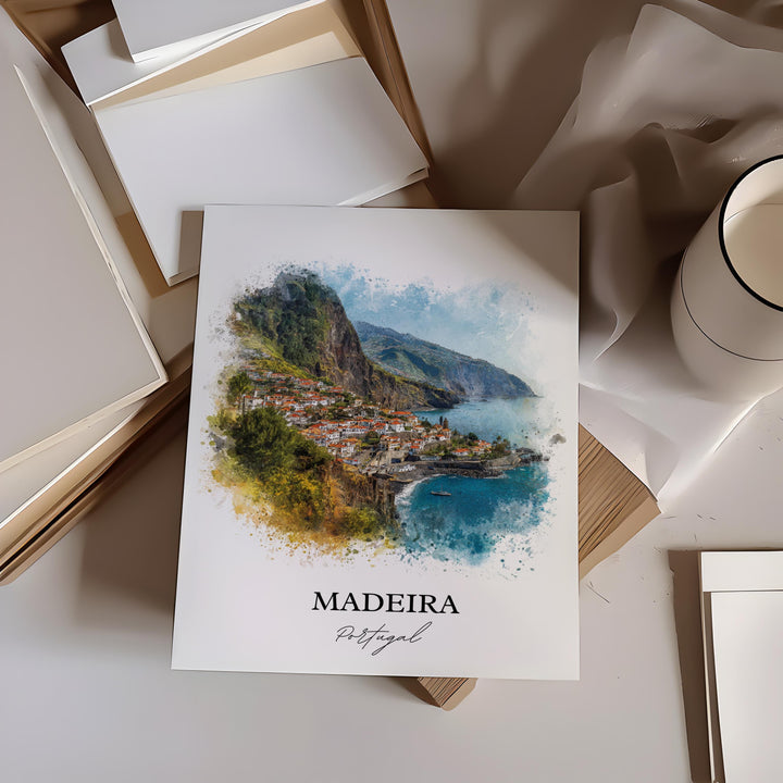 Madeira, Portugal – Watercolor Art Print