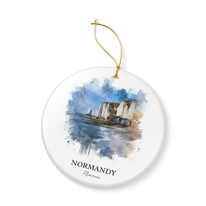 Normandy, France Ornament: Unique Normandy Souvenir, Normandy FR Xmas Decor, and Authentic Normandy France Gift