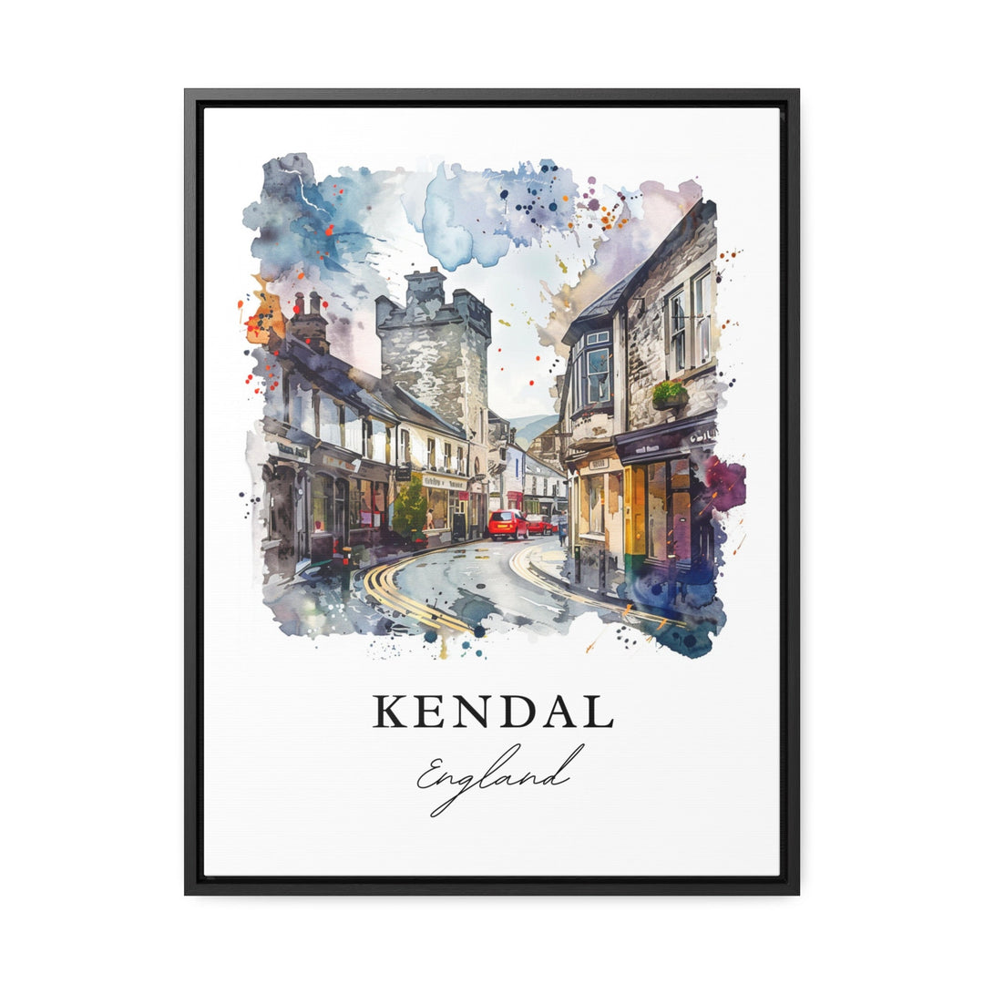 Kendal England Wall Art, Kendal Print, Kendal UK Watercolor Art, Cumbria England Gift,