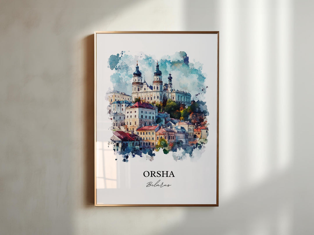 Orsha, Belarus – Watercolor Art Print