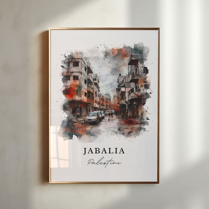 Jabalia Wall Art, Palestine Print, Jabalia Wall Art, Palestine Gift, Jabalia Travel Print, Travel Poster, Travel Gift, Housewarming Gift