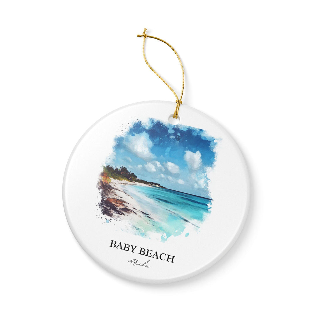 Baby Beach Aruba Ornament: Unique Baby Beach Souvenir, Baby Beach Xmas Decor, and Authentic Baby Beach Aruba Gift