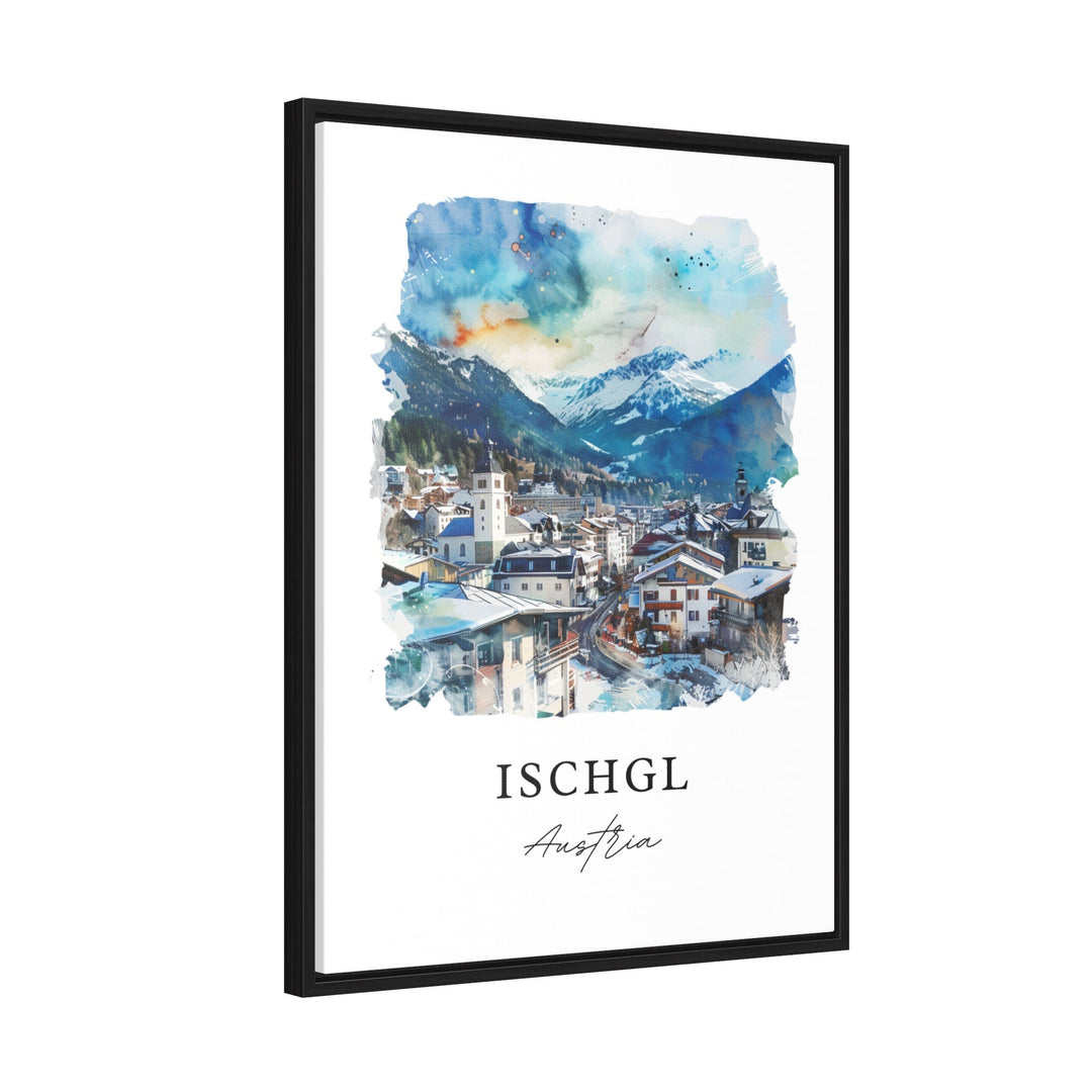 Ischgl Austria Art, Ischgl Austria Print, Paznaun Valley Watercolor Art, Ischgl Austria Gift,