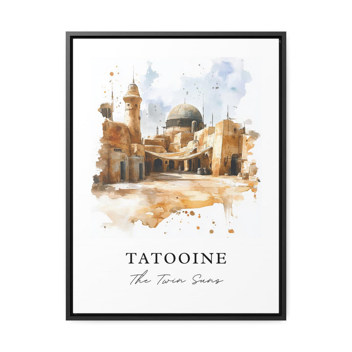 Tatooine Retro Travel Art, Star Wars Original Trilogy Prints featuring Bespin, Hoth, Endor from A New Hope & Empire Strikes Back