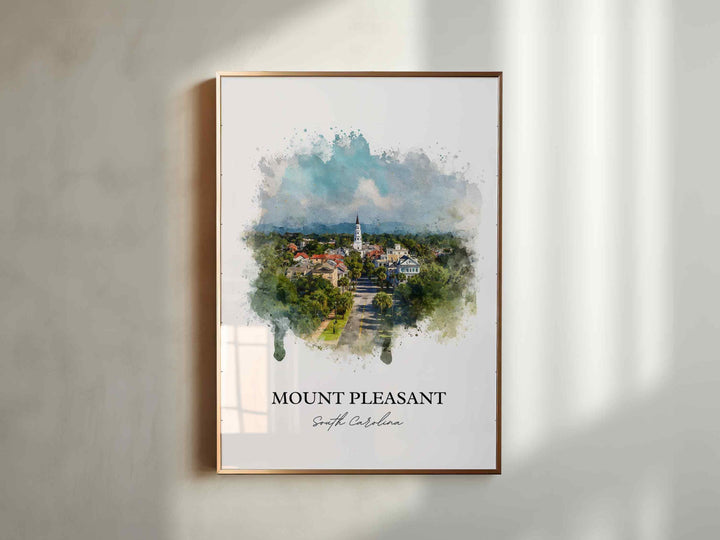 Mount Pleasant, South Carolina – Watercolor Art Print