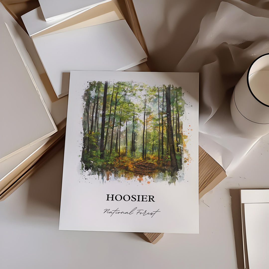 Hoosier National Forest, Indiana – Watercolor Art Print