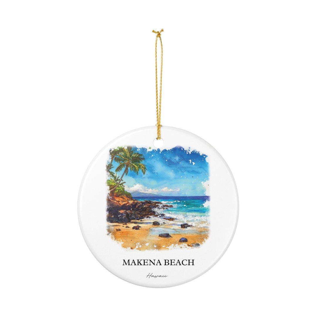 Makena Beach Ornament: Unique Makena Beach Souvenir, Hawaii Xmas Decor, and Authentic Makena Beach Gift