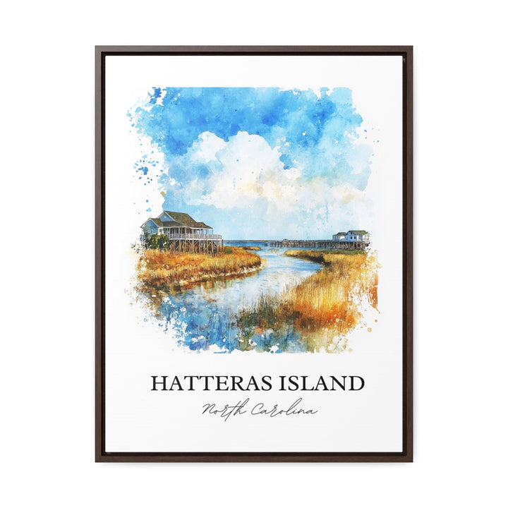 Hatteras Island NC Wall Art, Dare County Print, NC Watercolor Art, Hatteras Island Gift, Travel Print, Travel Poster, Housewarming Gift