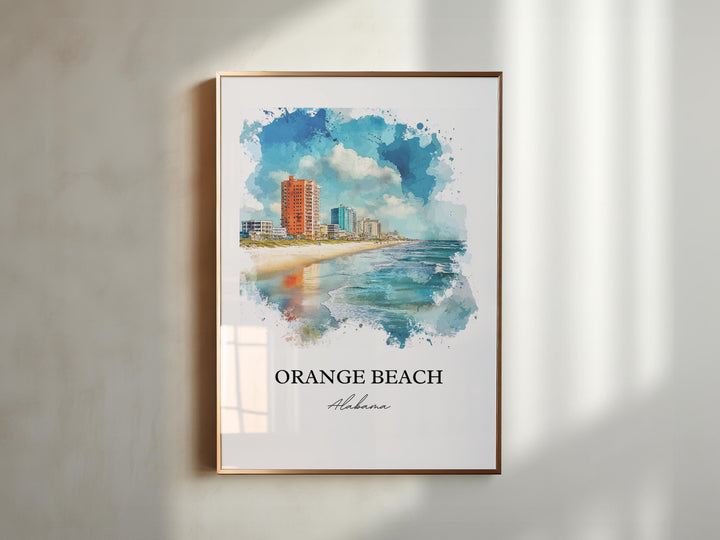 Orange Beach, Alabama – Watercolor Art Print