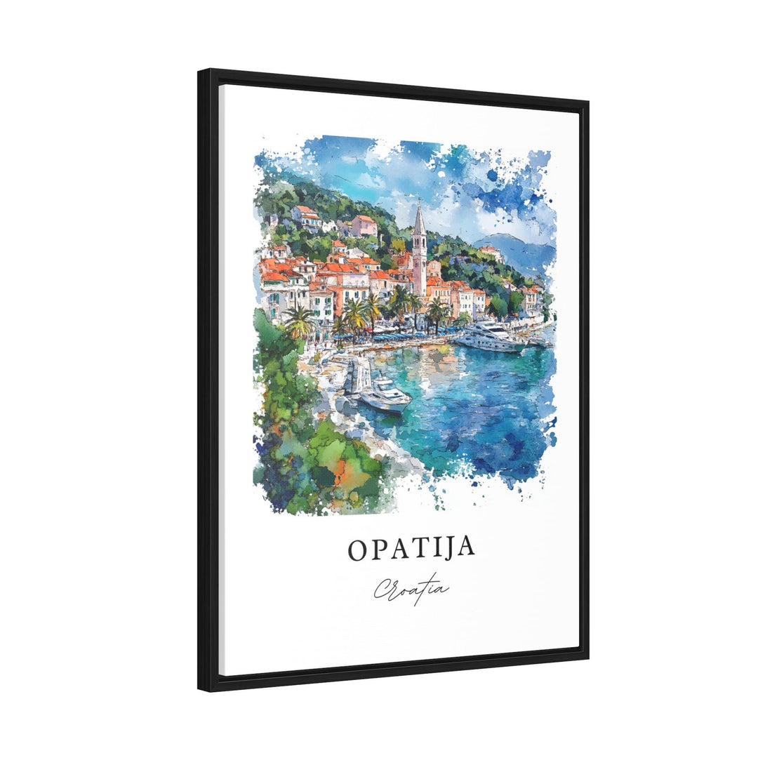 Opatija Wall Art, Opatija Croatia Print, Opatija Watercolor Art, Kotar County Croatia Gift,