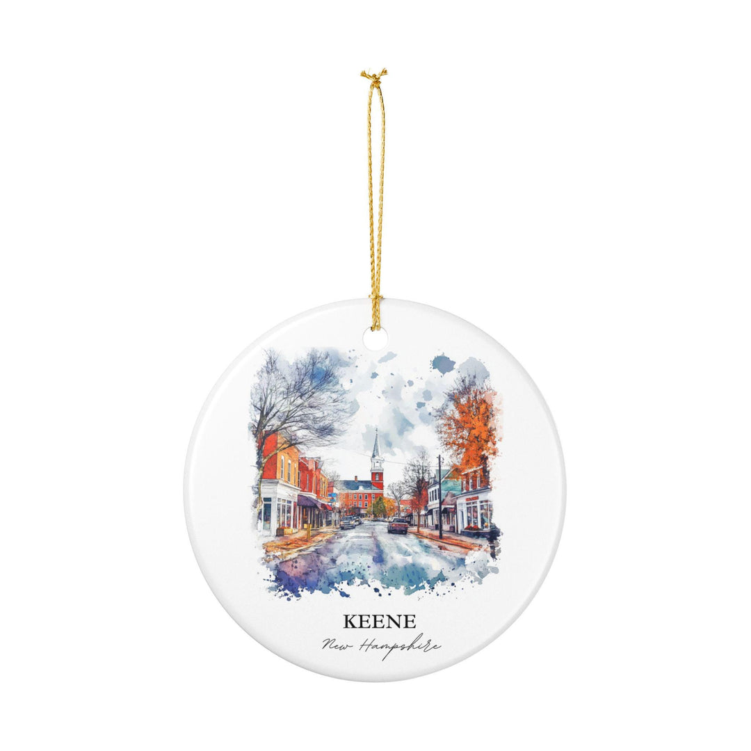 Keene NH Ornament: Unique Keene Souvenir, Keene NH Xmas Decor, and Authentic New Hampshire Gift
