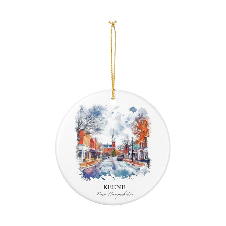 Keene NH Ornament: Unique Keene Souvenir, Keene NH Xmas Decor, and Authentic New Hampshire Gift