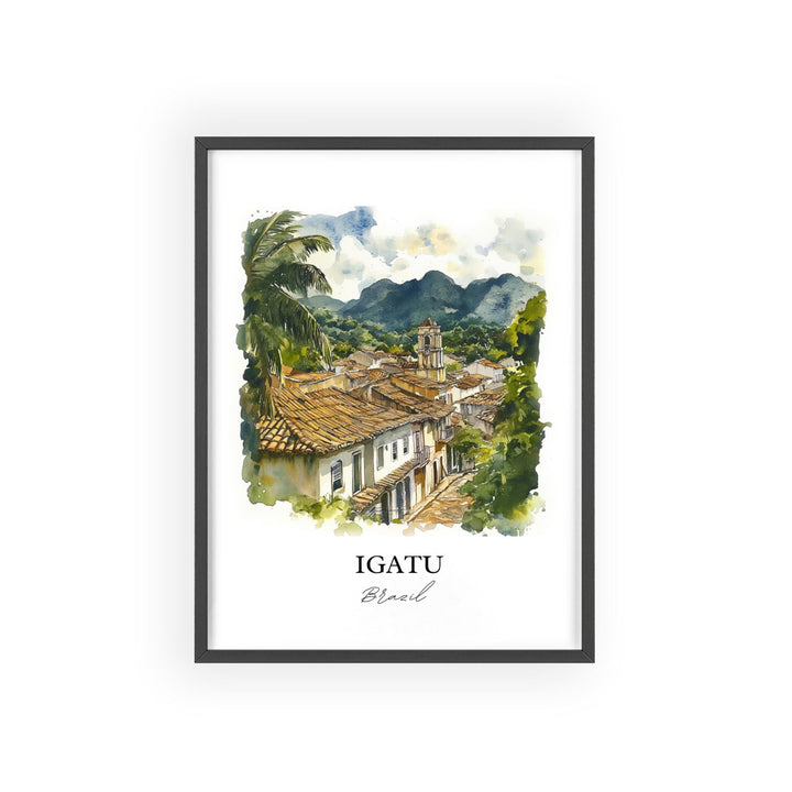 Igatu Brazil Wall Art, Igatu Ruins Print, Brazil Watercolor Art, Igatu Brazil Gift, Travel Print, Travel Poster, Housewarming Gift