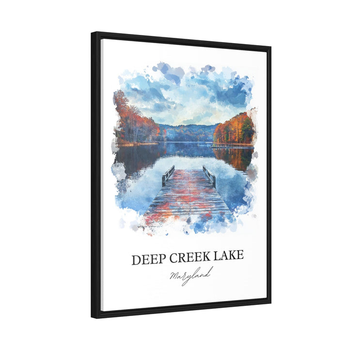 Deep Creek Lake Wall Art, McHenry MD Print, Maryland Watercolor Art, Deep Creek Lake Gift, Travel Print, Travel Poster, Housewarming Gift
